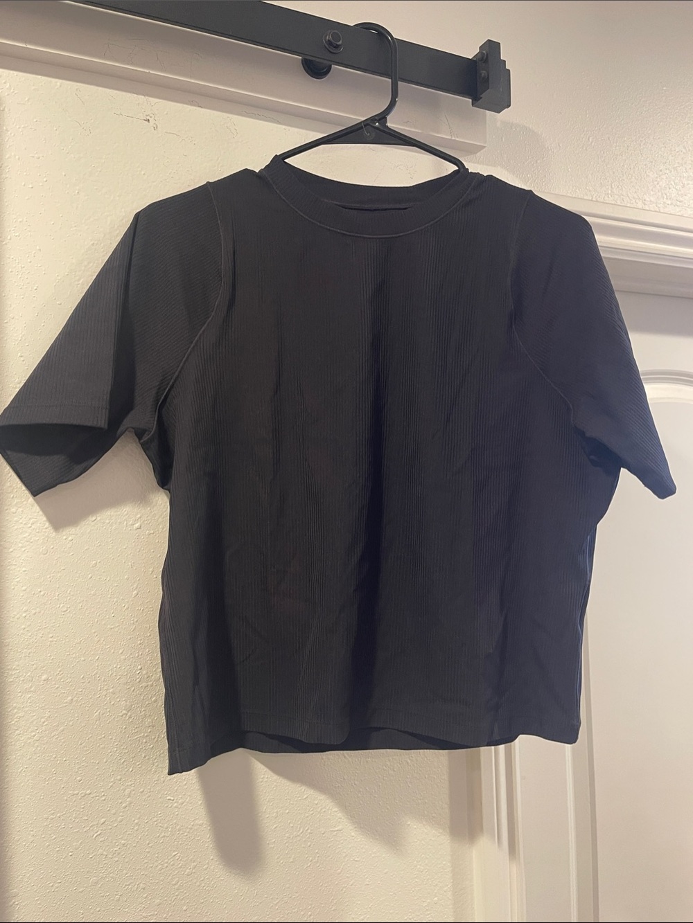 NWT Nike Black Ribbed Short Sleeve Tee